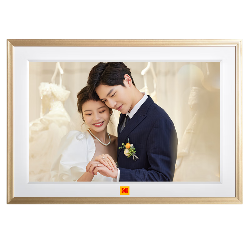 柯達（Kodak）1018 電子相冊10.1/15.6英寸高清數碼相框擺臺觸摸屏智能照片播放器結婚禮物紀念 （1018）10.1英寸）金色