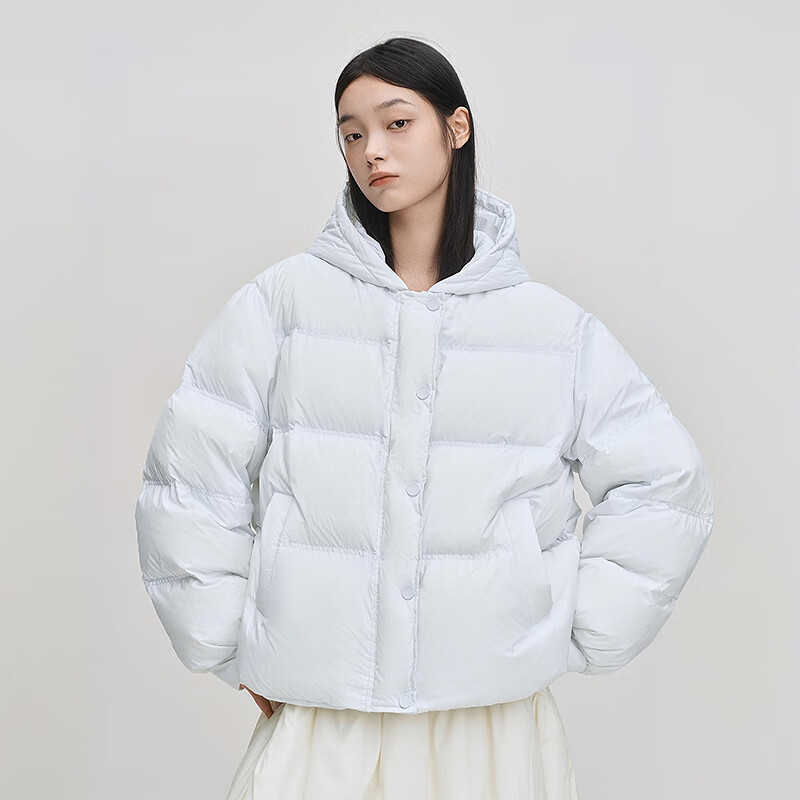 乐町短面包羽绒服女2025年冬季新款 冷蓝(现货) S