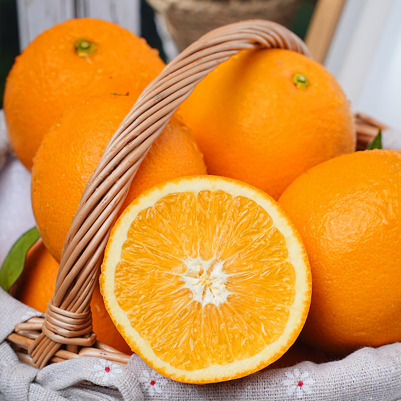 中果农茂江西赣南脐橙赣州脐橙手剥甜橙新鲜水果当季现摘橙子节日送礼生鲜 “橙”来运转-净重8.5斤【果径75-80mm】带箱