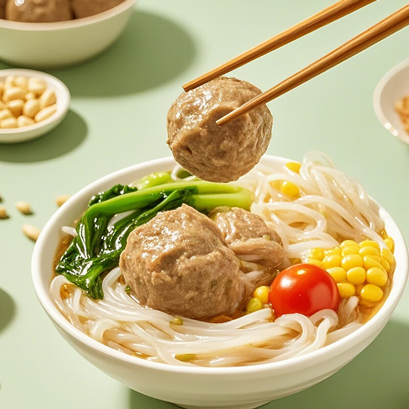 安井【139任选6件】火锅食材 牛肉丸牛筋丸鱼豆腐虾滑等 早餐速食面点 牛筋肉丸400g*1袋