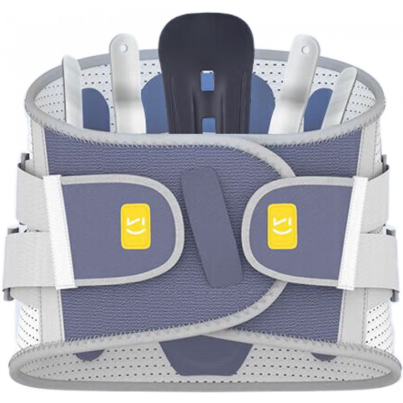 諾泰護腰帶 諾泰醫(yī)用護腰帶腰間盤勞損突出腰椎牽引器腰托拖疼男女士 質(zhì)感灰軟硬支撐按摩艾絨保暖透氣六功能 S