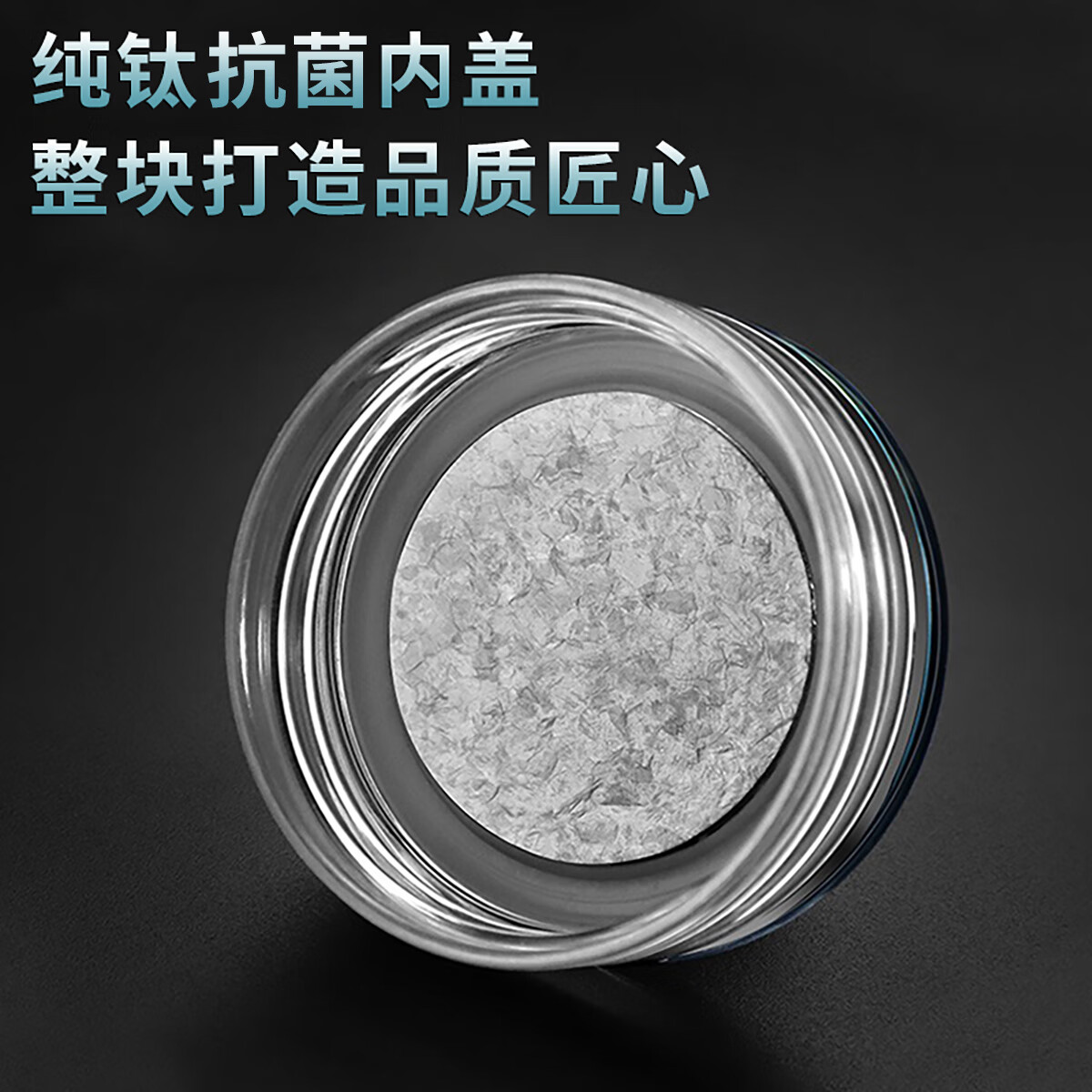 格亚（GEYA）高端纯钛双层玻璃杯男女士茶杯商务玻璃泡茶杯抗菌办公水杯礼盒装 钛晶款180ml 高档皮盒