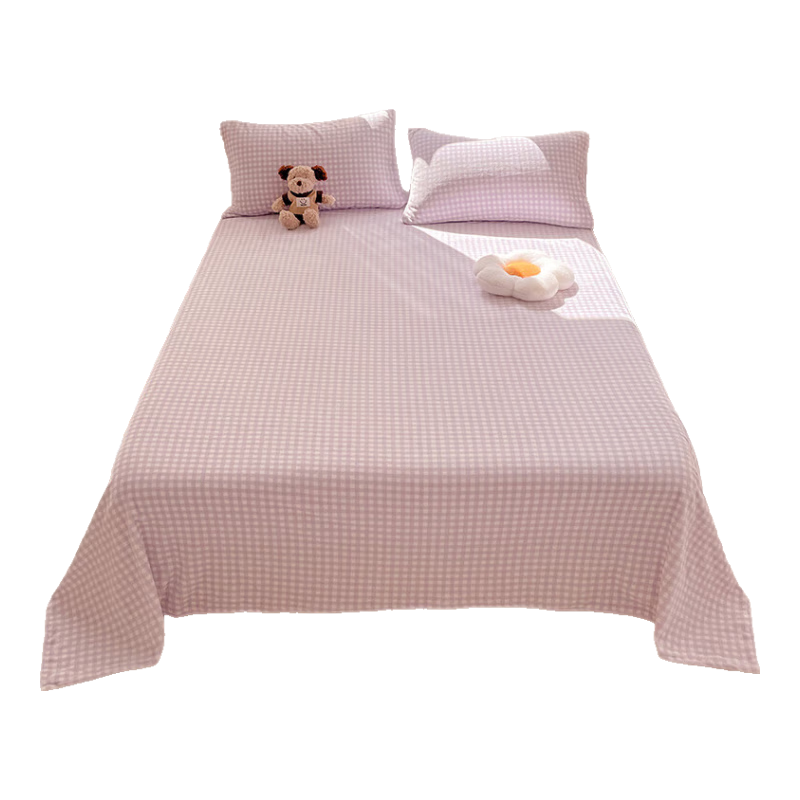 南方生活牛奶絨床單單件冬季加厚法蘭珊瑚絨被單冬天加絨保暖毛毯 少女粉【擼貓手感不掉毛防靜電】 230x250cm床單+枕套一對