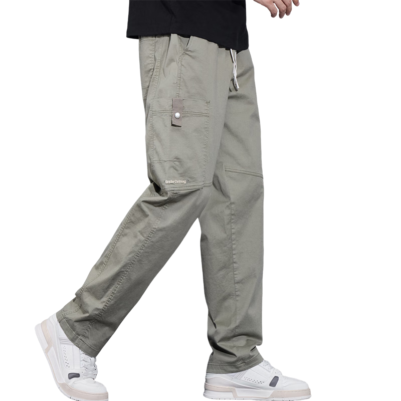 啄木鸟（TUCANO）裤子男秋冬季休闲裤男士高端美式工装裤宽松直筒百搭长裤 深灰 M