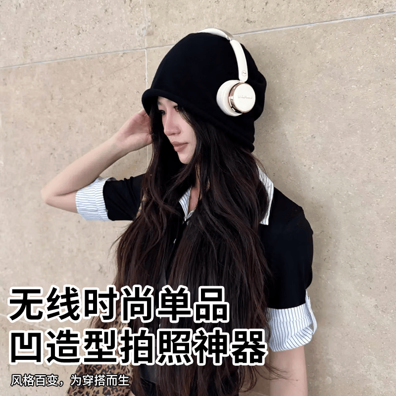 勒姆森耳机头戴式无线蓝牙耳机主动深度降噪超长续航低延迟高音质高颜值app智联复古时尚美拉德穿搭耳机 月光白 APP智联+38dB深度降噪+高颜值百搭单品