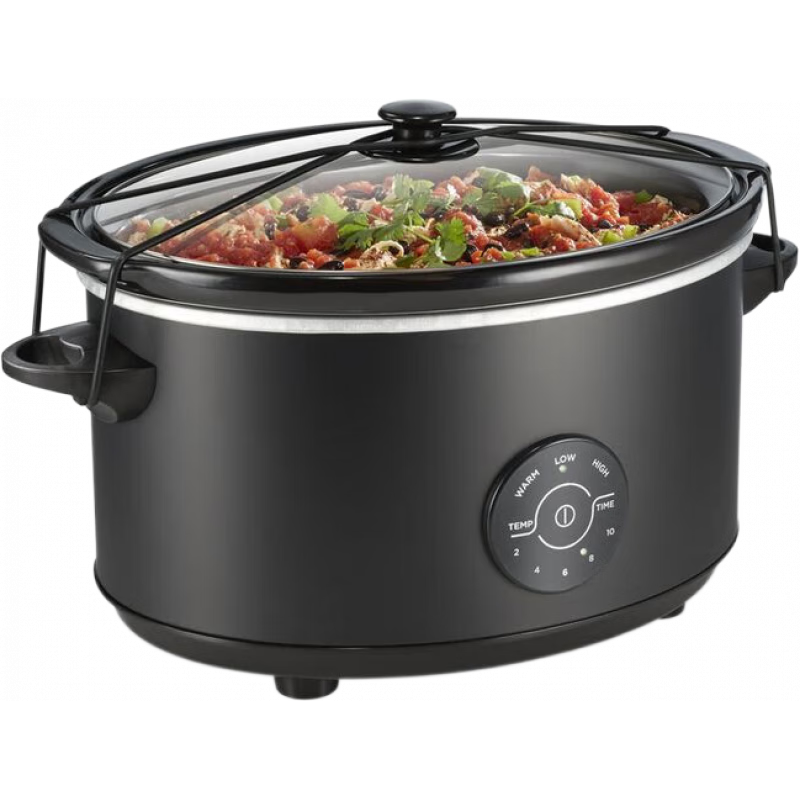 汉美驰（Hamilton Beach） 慢炖锅电炖锅煲汤锅养生锅7夸脱7升可编程慢炖锅15种选项家庭聚餐娱乐 33670 黑色 7L
