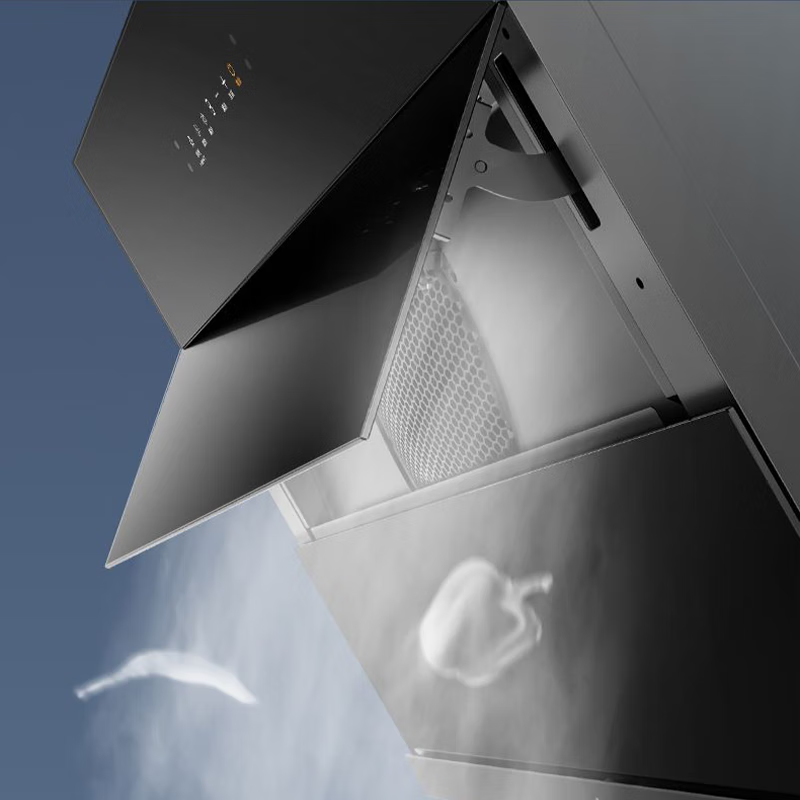 美珏好太太家用超白玻璃白色侧吸抽油烟机自动开合智能语音自动清洗大吸力油烟机炉灶套装 【烟灶套装】魅力黑自动开合+猛火双灶 上门安装