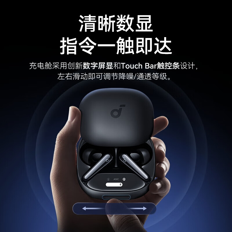 声阔liberty4pro降噪舱3代耳机入耳式TWS真无线蓝牙耳机深度降噪半入耳式金标无损音质空间音频小米 【4维深度降噪—LDAC双金标音质】深邃黑