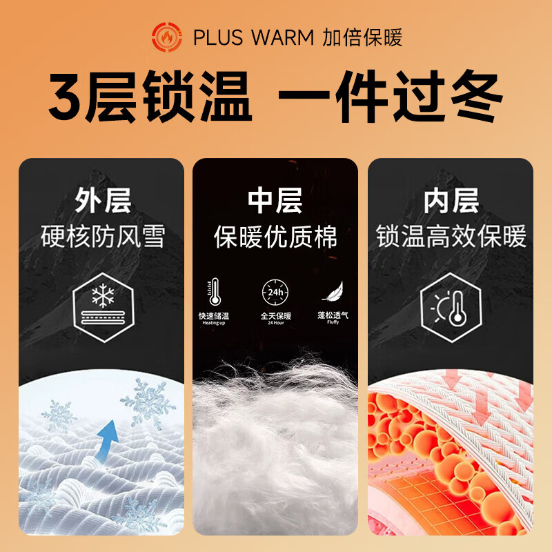 真维斯情侣装男女同款冬季新款纯色简约宽松男立领保暖棉服外套G2 黑色2010 M