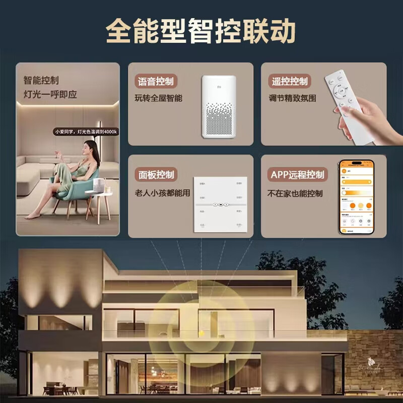 安景明已接入米家APP智能灯带COB线条灯自粘家用吊顶客厅无极调光线型灯 30米灯带+智能2.0变压器