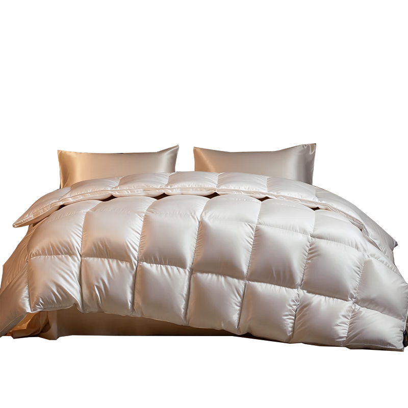 无印良品100%白鹅毛羽毛绒丝被子冬被芯约5.9斤【填充1800g】200*230cm