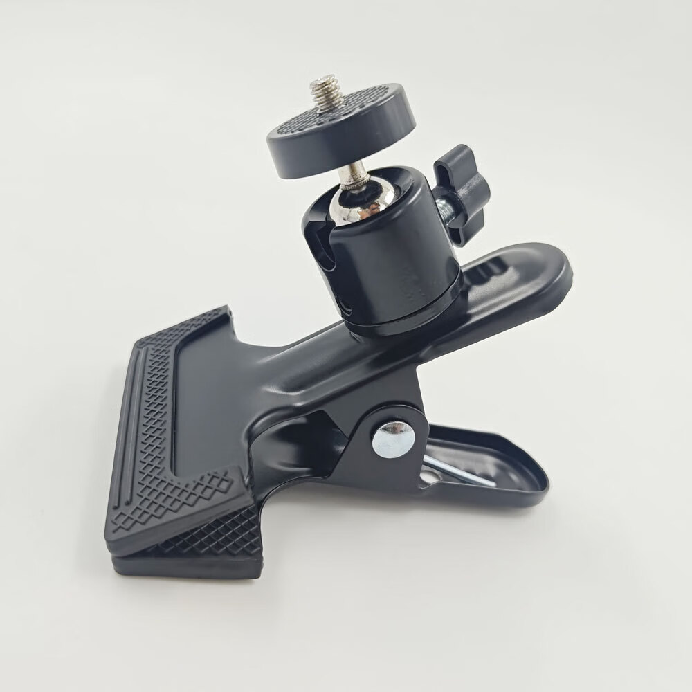 【严选好物】万向金属云台大力夹桌面固定话筒夹手机夹PVC木板夹 大力夹+1/4云台 京东折扣/优惠券