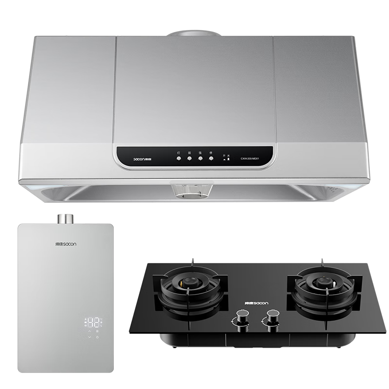 帥康（Sacon）中式抽油煙機MD01 M8303【補貼立減20%】750mm小尺寸上門安裝以舊換新經(jīng)典老式脫排吸油煙機 MD01套裝C-煙灶熱三件套(16C805)