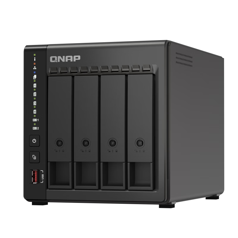 ����ͨ QNAP TS-464C2 NAS��������洢������ �ĺ��Ĵ����� ˫M.2��� AI˽����
