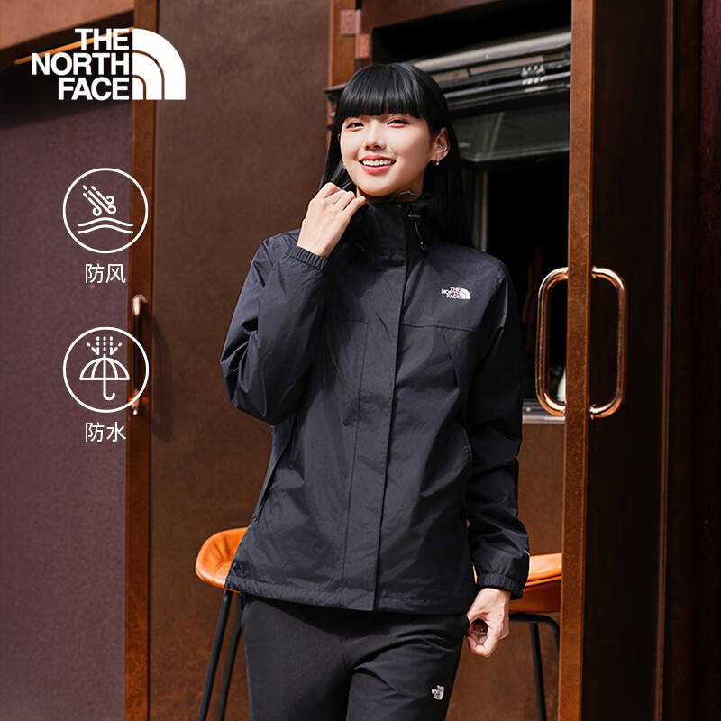北面（The North Face）品秒三合一冲锋衣女户外运动抓绒内胆防水保暖外套秋冬上新 4H0/黑色 XL/170（建议拍大一码）