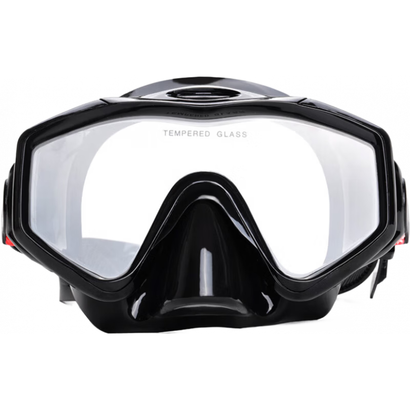 泳速（Yon sub）浮浅面罩Yonsub防雾成人男女全干式浮潜面罩浮潜三宝套 单独黑色面镜