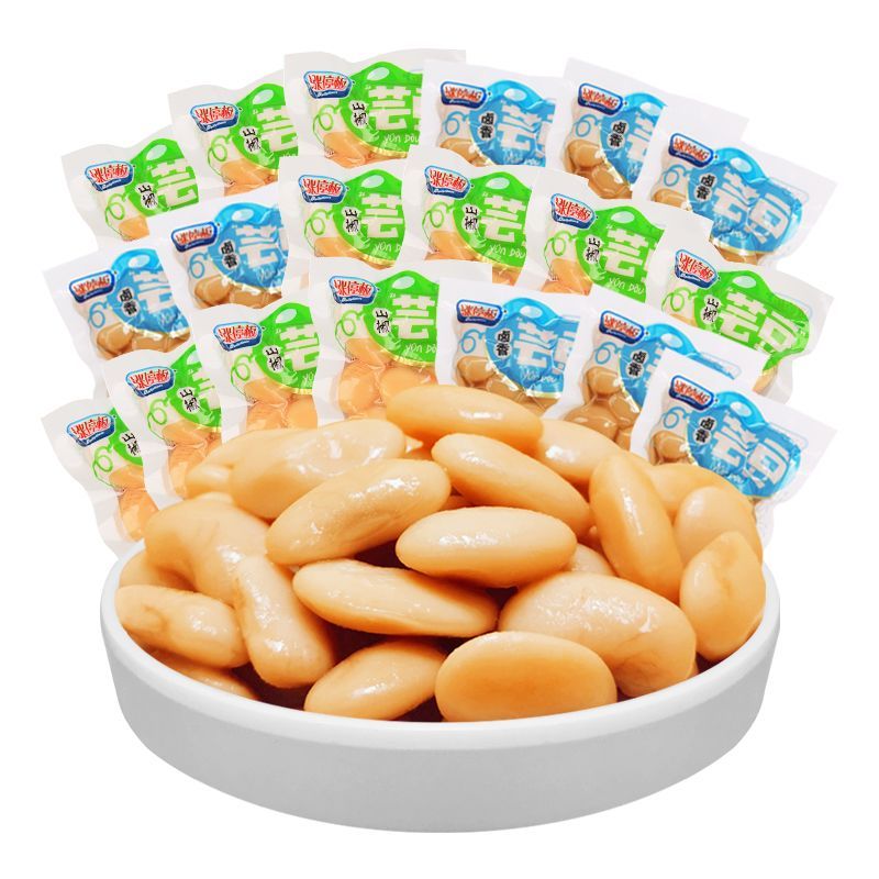 涨停板年货零食白芸豆即食低脂解馋下饭独立包装追剧小零食下酒菜小包装 【两口味混合】超值一整箱（16-18包）