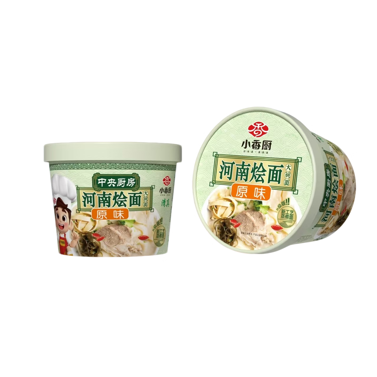 小香廚燴面原味香辣牛肉羊肉沖泡方便面速食大桶裝非油炸泡面板面 原味燴面150克6桶