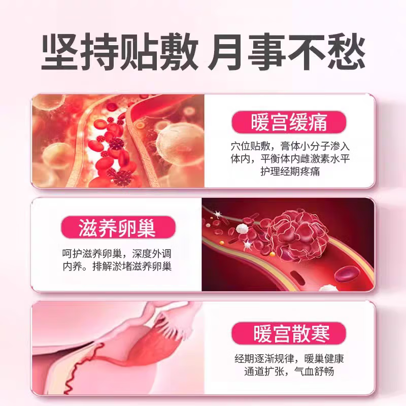 柒日乐远红外暖宫贴调理宫寒月经量少卵巢早衰补气血肚子大生理期痛经贴 特效买3赠2【100%治好】神器 女士鹃修堂医用热敷暖宝宝暖肚子