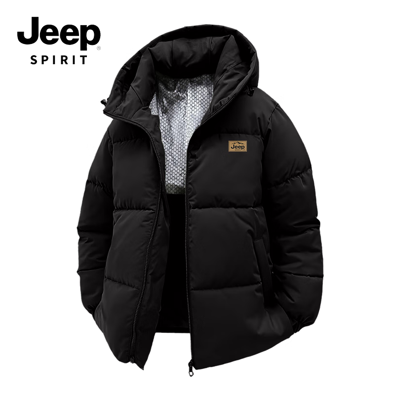 JEEP SPIRIT吉普男女款冬季新款潮流连帽外套加厚保暖棉衣日常通勤外穿棉服男