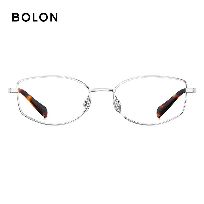暴龙(BOLON)近视眼镜框 杨紫同款复古猫眼书呆子风镜架 BB7000 精选 B90-亮银色 此项仅单框-镜框支持试戴