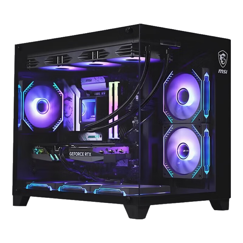 ���ڲ�����΢�ǣ�MSI��PAG M100L�ﱤ����������������̨ʽ����������֧��360ˮ��羺��ϷMATXȫ��͸���� �ﱤ �� MATX���������� 208Ԫ