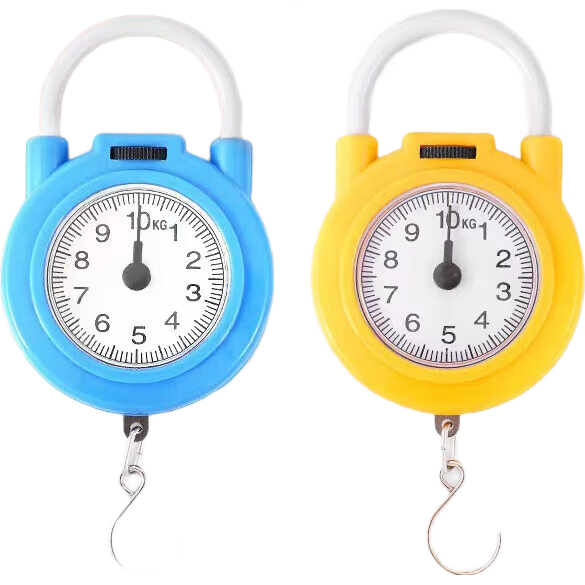 弹簧秤手提秤智能便捷式高精度电子秤家用快递小型随身带小称带勾称 手提秤 -(蓝色1个装)