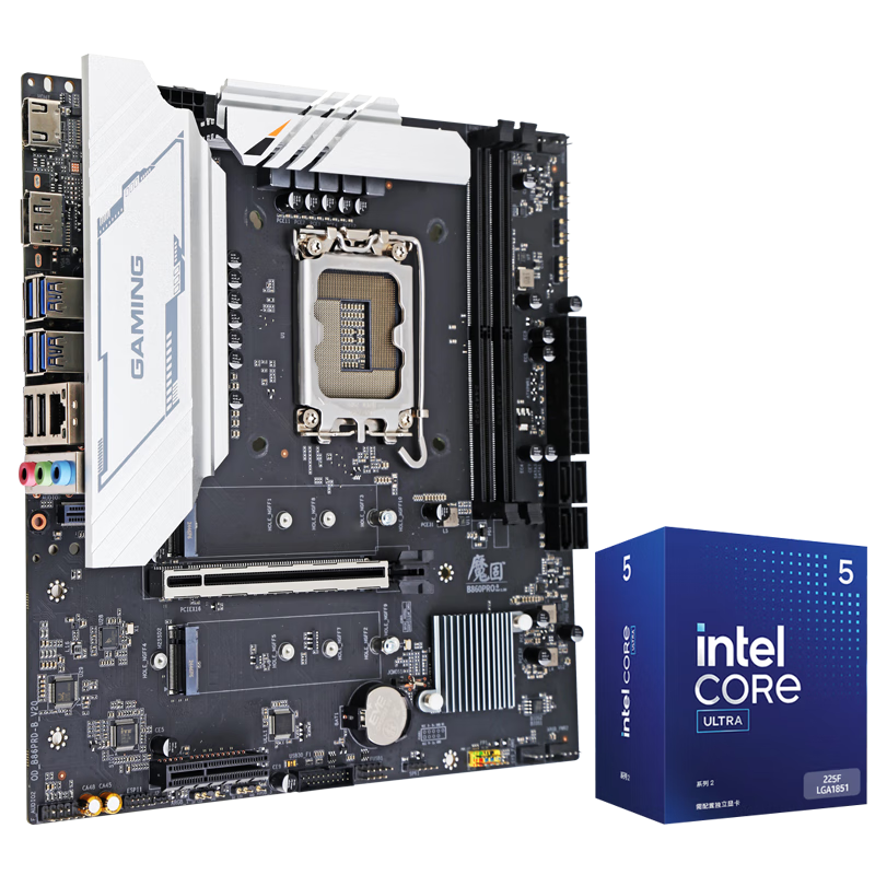���� ħ��B860PRO-B DDR5����+Ӣ�ض����Ultra 5 225F CPU ��U��װ1359Ԫ