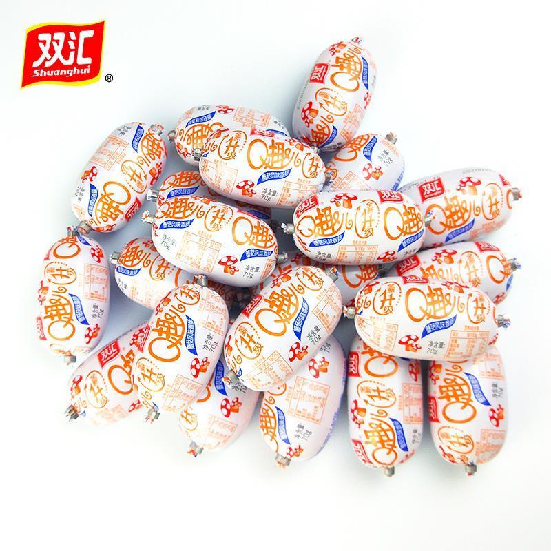 q趣火腿肠100g蘑菇味q趣香肠孜然风味qq肠开袋即食