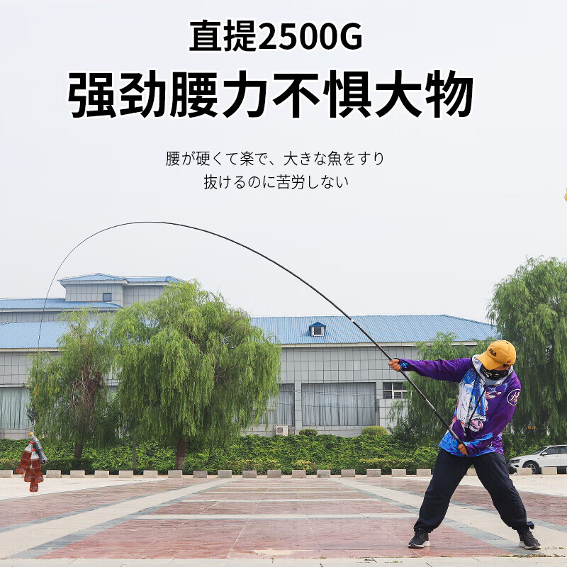 达瓦岵珑日本进口碳素钓鱼竿手竿超轻超硬十大台钓竿轻量综合竿鲫鲤鱼竿 10m 【6H19调】+礼包+原装竿稍