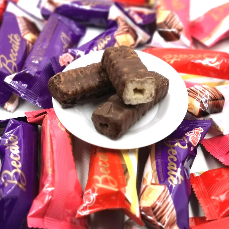 金絲猴果仁巧克力味夾心米果能量棒零食糖果小吃結(jié)婚慶喜糖散裝 金絲猴巧克力米果混裝250g約20個(gè)