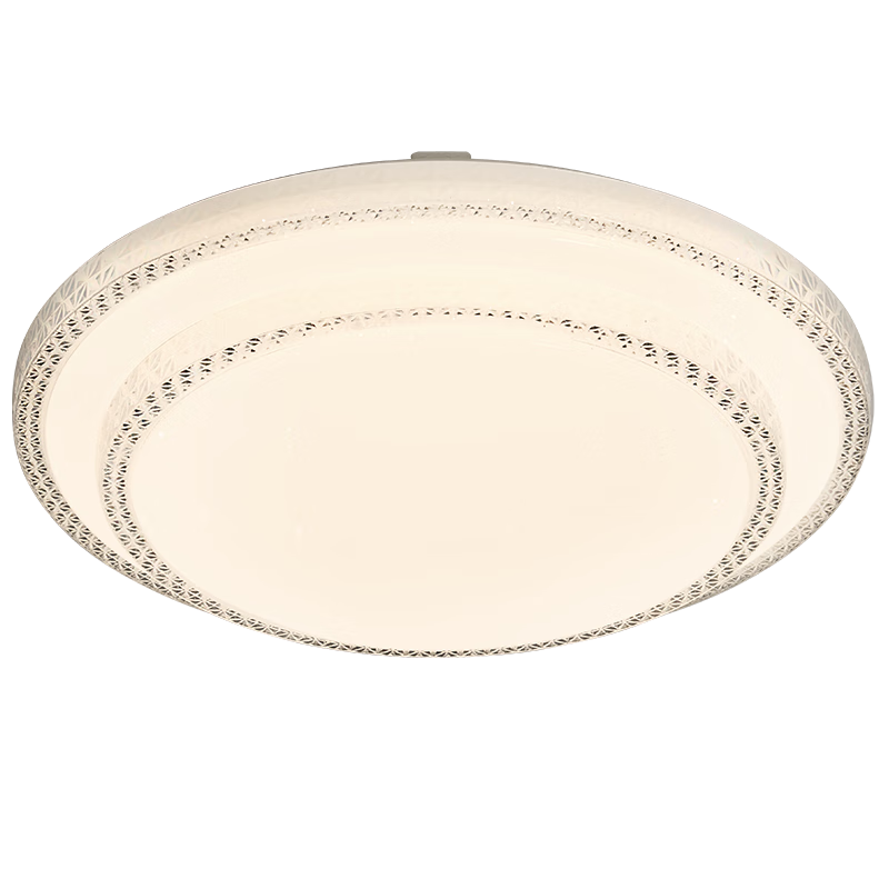 美的（Midea）LED吸顶灯客厅餐厅卧室儿童灯三段调光圆灯灯饰晶星J2包安装