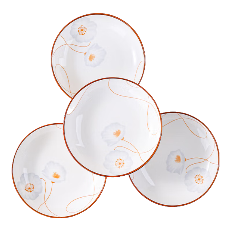 陶瓷碗家用喜庆乔迁新居碗碟餐具套装岁月静好饭碗 岁月静好2个装【6.25英寸】