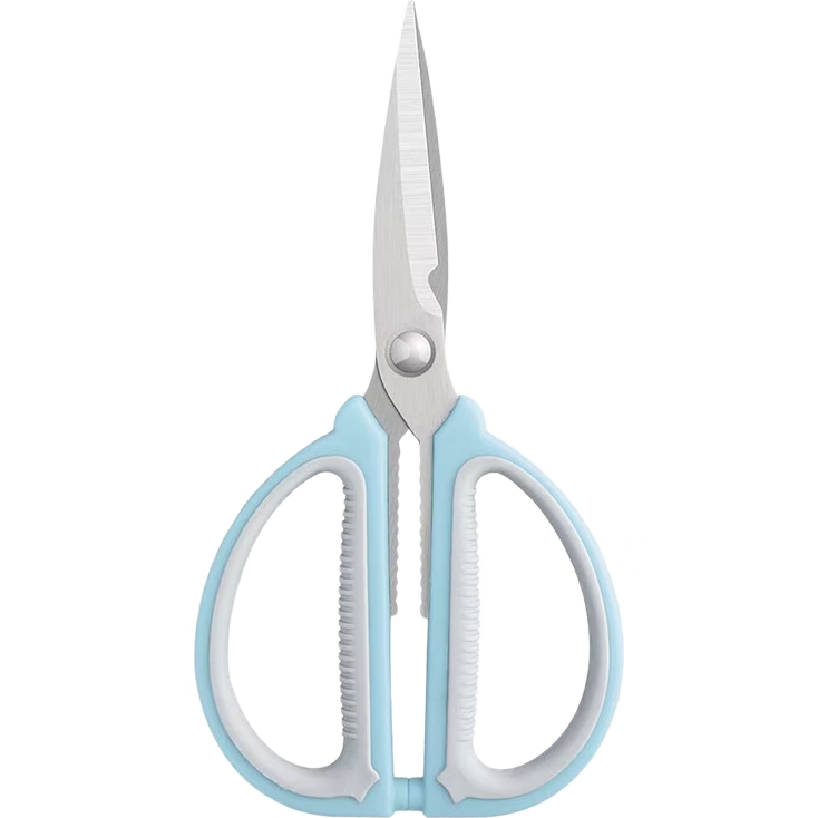 蓝色不锈钢家用剪刀办公剪裁缝剪多用途裁布剪 家用裁缝剪刀 【加厚】中号1把