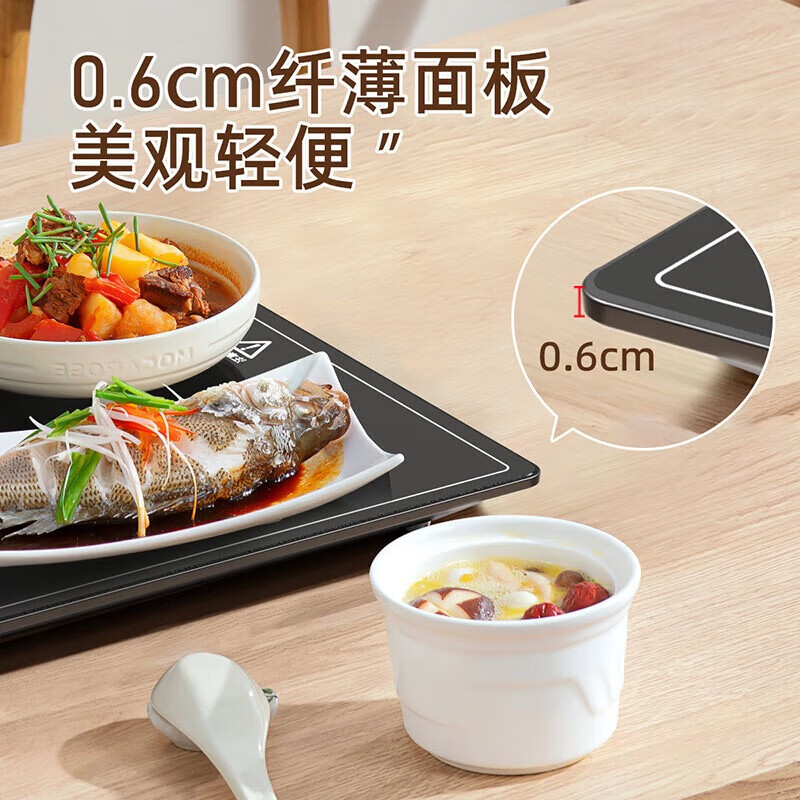 志高（CHIGO）  暖菜板热菜板长方形保温板家用饭菜加热桌垫餐桌电热板多功能恒温热菜神器  【4-6盘菜/60*40cm双档智能】300w 90/120°