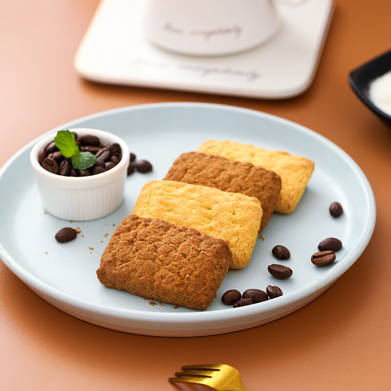 壹得利黄油咖啡酥椰蓉曲奇饼干办公室代餐休闲零食品整箱 椰蓉黄油曲奇-30包*1箱