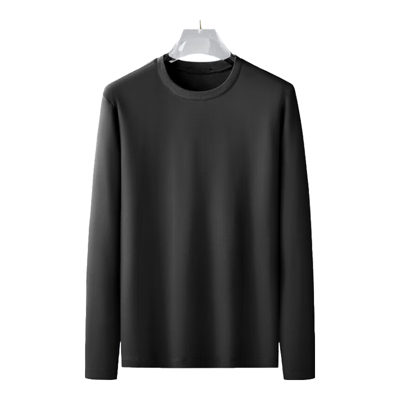 【7A抗菌100%纯棉】基础打底衫长袖T恤男休闲内搭百搭T男女同款 白色 2XL 建议：140-155斤