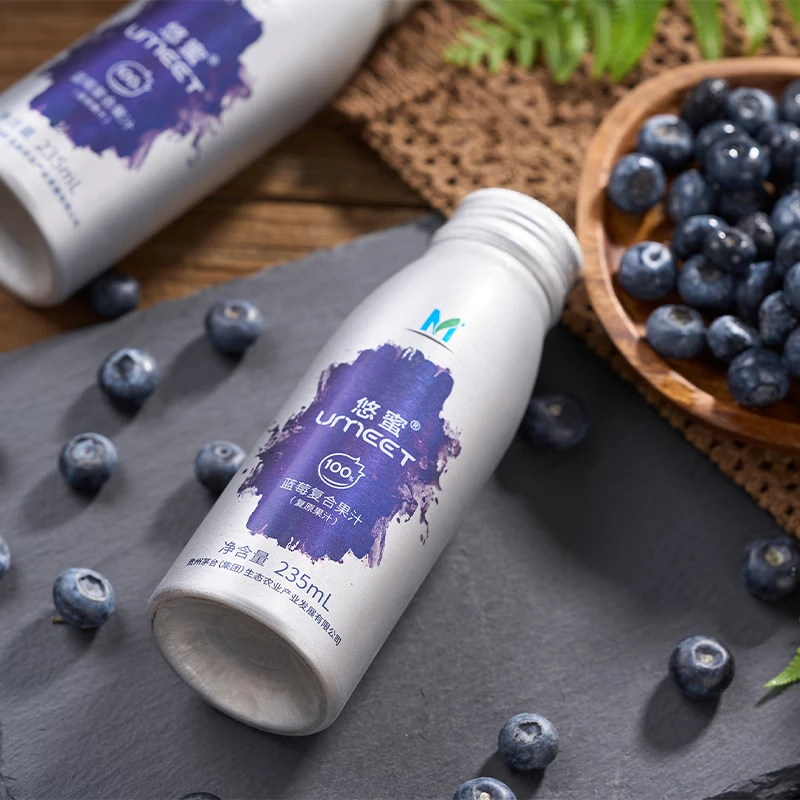 悠蜜茅台悠蜜蓝莓复合果汁饮料果蔬原浆悠蜜浓缩0添加 复合果汁235ml*10瓶(2025年3月份27日生产)