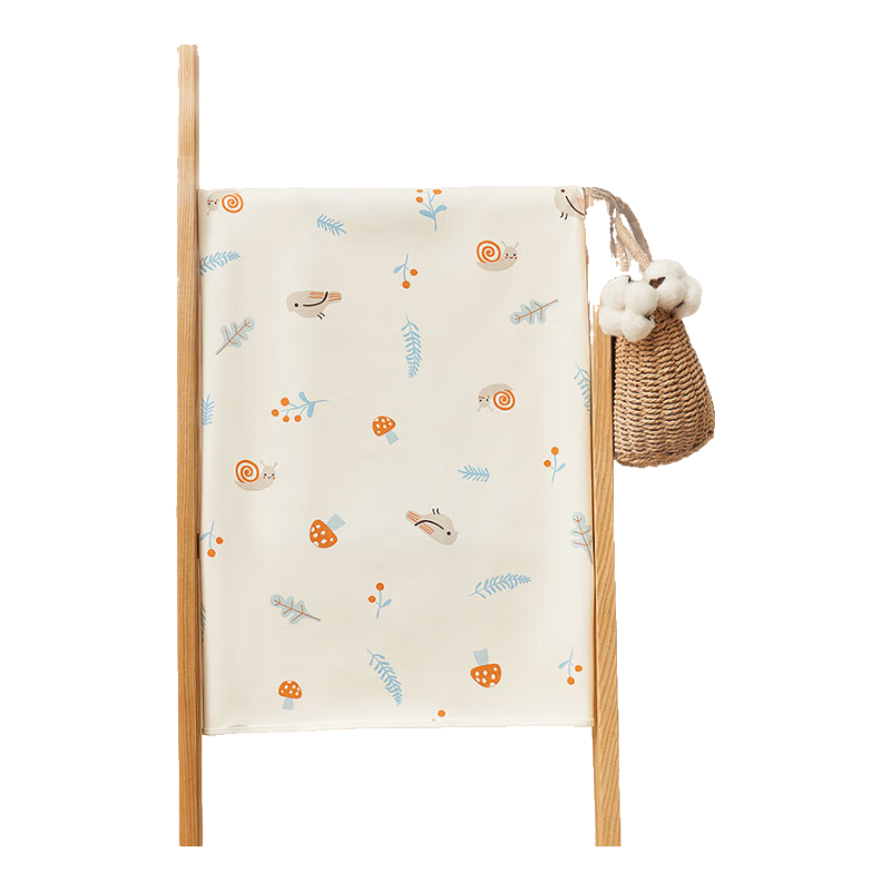 棉花會(huì )（cotton center）【新品】雙面全棉隔尿墊可定制嬰兒防水可水洗機洗純棉透氣床墊四 花語(yǔ)間藍 50x70cm