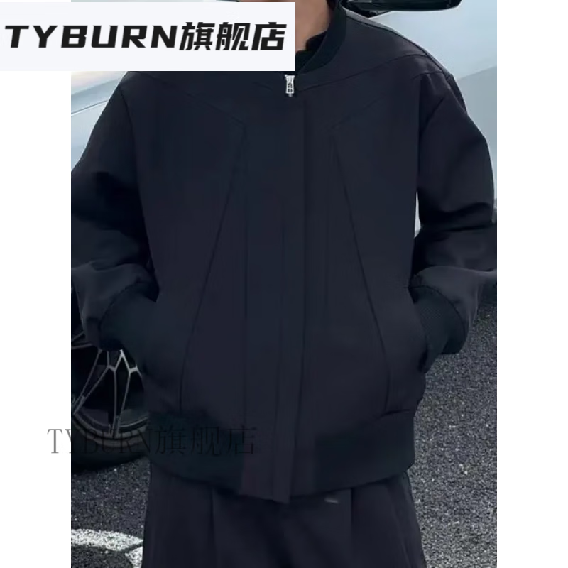 tyburn田野秋季美式倒三角结构裁剪耐磨百搭简约痞帅夹克设计感休闲男