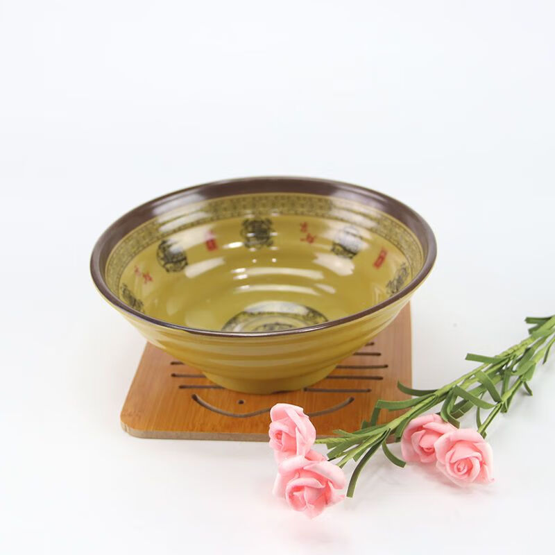 DEATKN耐用中式密胺塑料碗羊汤、米线饭店学校食堂专用厂家直销质量保证 招财碗 7寸  17.5cm