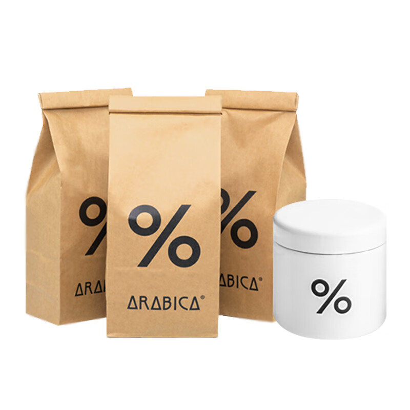 %ArabicaArabica阿拉比卡咖啡豆黑巧拼配手磨精品拿铁新鲜烘焙600g 综合豆*3+M号豆罐 600g 全国Arabica门店可磨豆 拍即赠手提