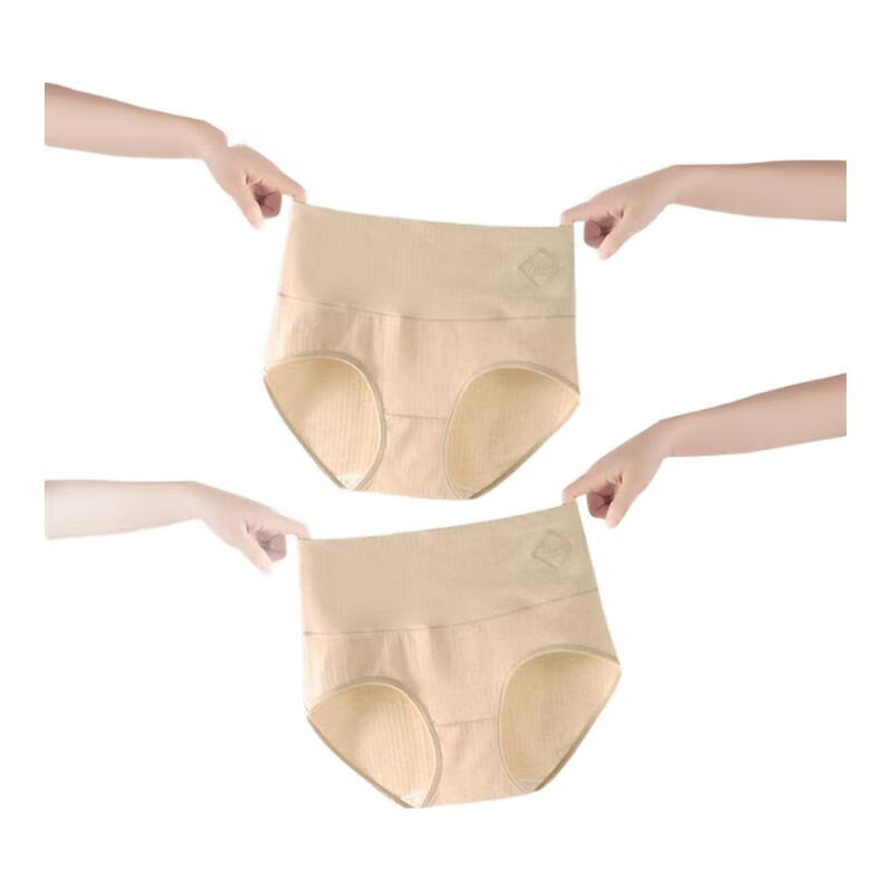 稚蝶纯棉高腰收腹包臀新疆彩棉7A抗菌裆女士内裤孕妇全棉新疆长绒棉 加大加高孕妇款【140-180】斤 印制随机 3条 2XL 120-160斤