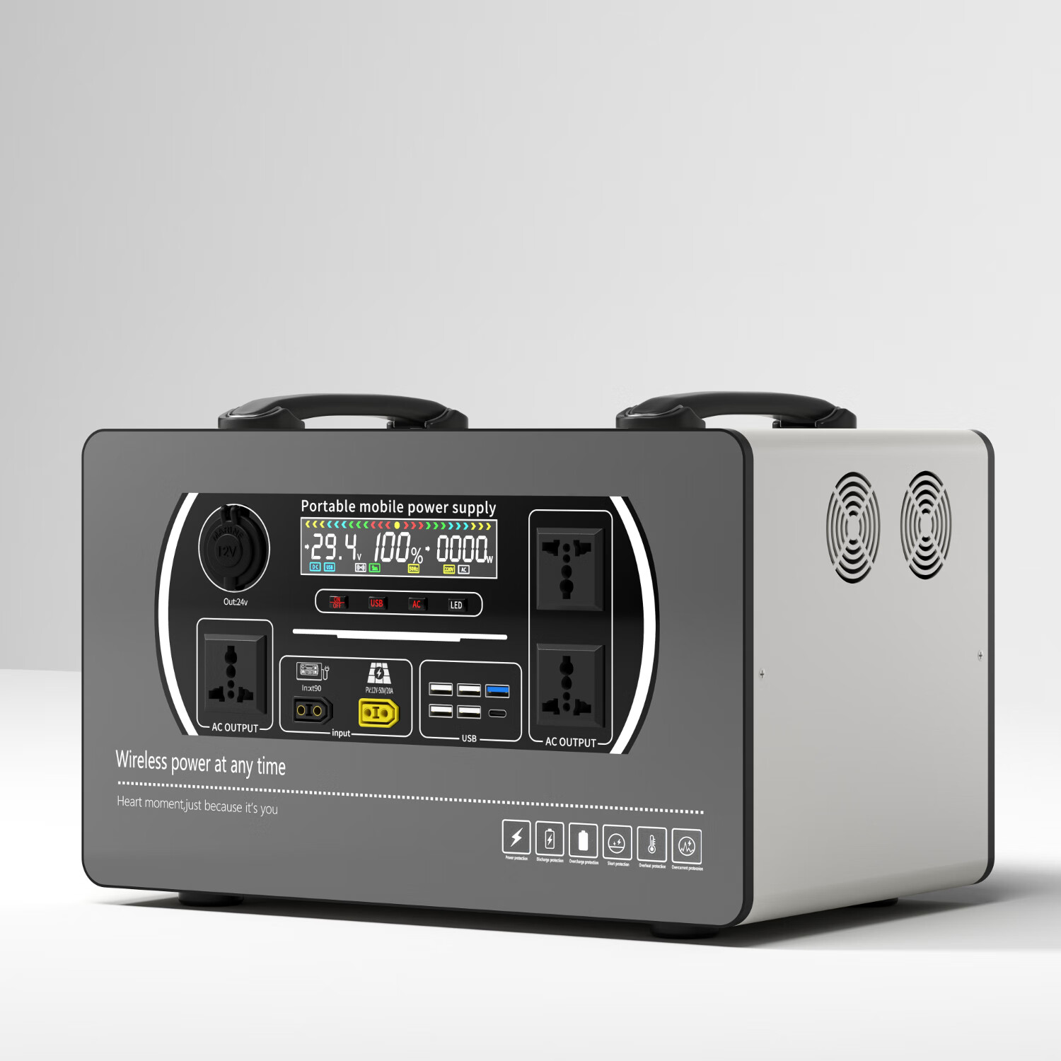 蓝妞户外移动电源220V超大容量自驾游房车露营摆摊多功能大功率家用停电应急车载备用储能磷酸铁锂 3500W 8000Wh 宁德全新电芯【8度】边充边用