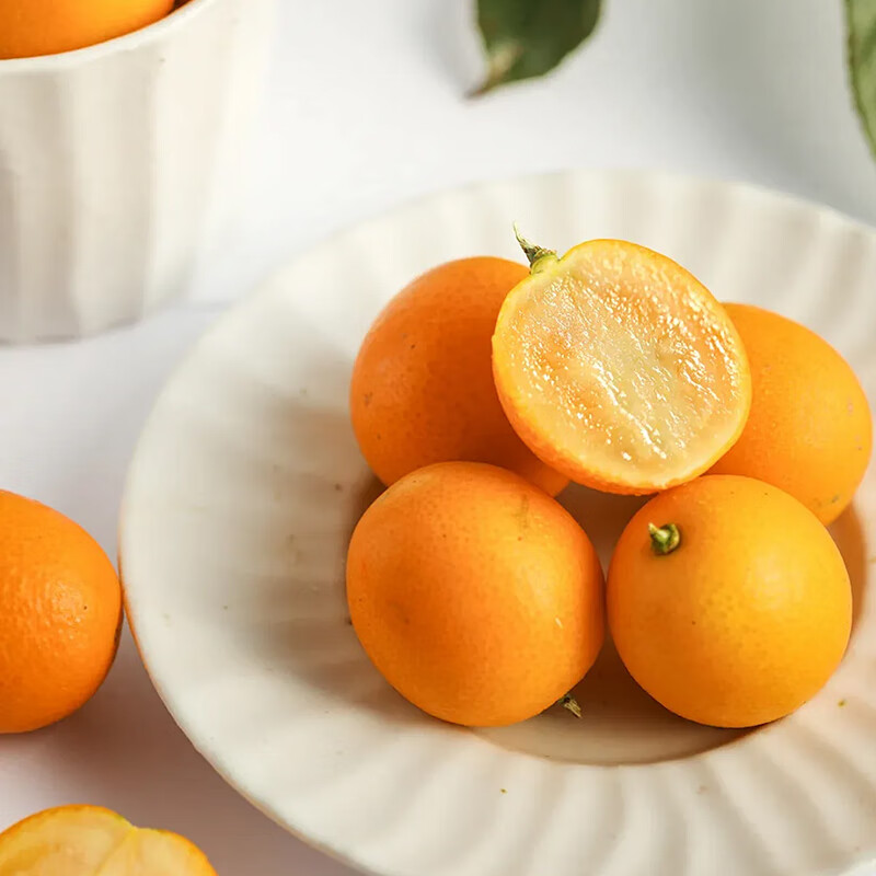 融安金桔旗舰店正宗广西脆蜜金桔第三代脆蜜金柑小金桔子新鲜水果礼盒装 伴手礼盒 滑皮净1.8斤 单果20g+【独立包装】无手提袋