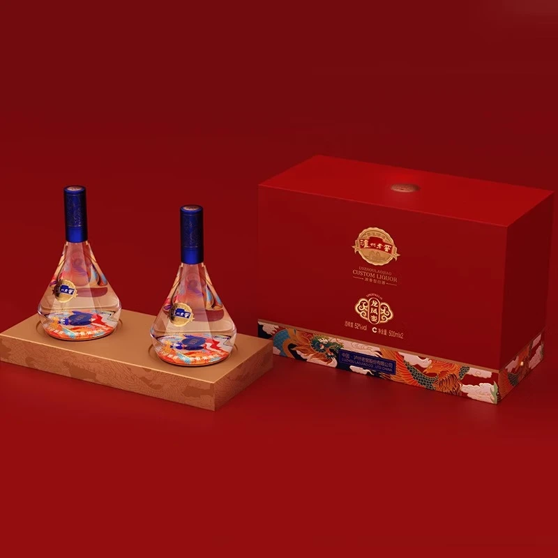 瀘州老窖定制酒龙凤銮52度浓香型商务宴请白酒节日送礼酒 宴请收藏臻佳品纪念酒 52度 500mL 2瓶 龙凤銮 礼盒装  