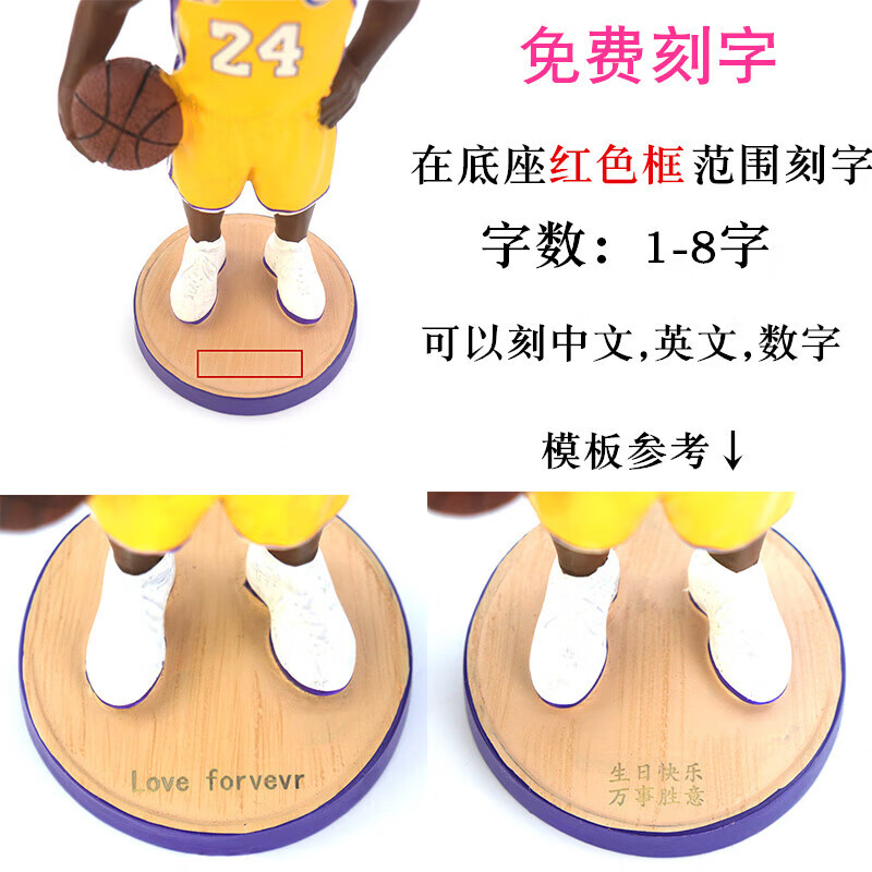 梦京鱼篮球礼盒生日套装nba科比詹姆斯欧文库里麦迪保罗斯人偶模型摆件 库里 送卡片+手环+礼袋