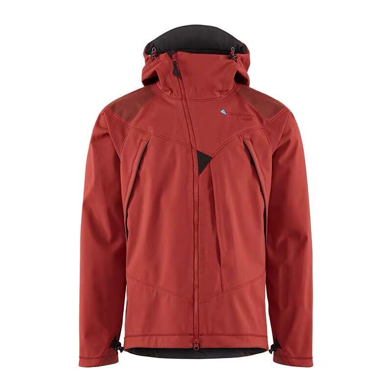 KLATTERMUSEN攀山鼠作品 三角秋冬菲尔纳软壳冲锋衣男女户外滑雪防风外套 红山红 L