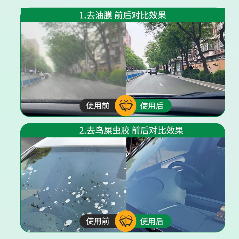 故里车汽车玻璃水冬季防冻零下40度-15-25强力去油膜车用雨刮水剂 -15度 4瓶【去油膜去污型】