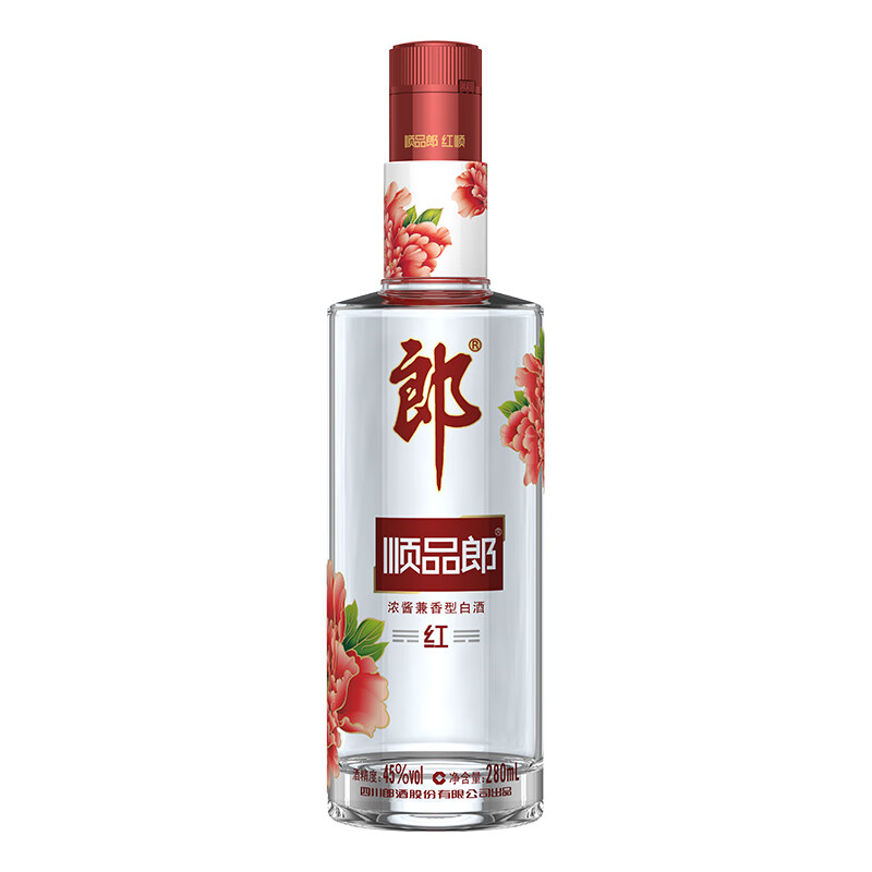 郎酒 顺品郎 280ml蓝/红 顺45度兼香型光瓶白酒   45度 280mL 1瓶 红顺